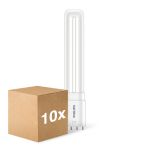 Mehrfachpackung 10x Philips CorePro PL-L LED Glühbirne EM/Mains 8W - 840 Kaltweiß | Ersatz Für 18W
