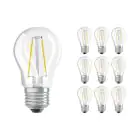 Mehrfachpackung 10x Ledvance Classic LED E27 Kugel Fadenlampe Klar 1.5W 136lm - 827 Extra Warmweiß | Ersatz Für 15W