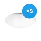 Mehrfachpackung 5x Noxion LED-Wand- und Deckenleuchte Corido Weiß 18W 1386lm - 830 Warmweiß | 360mm - IP44